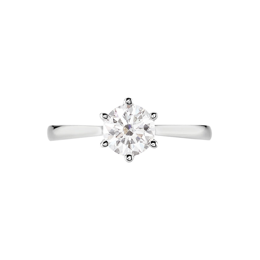 Bague Solitaire Athena Or Blanc Diamant