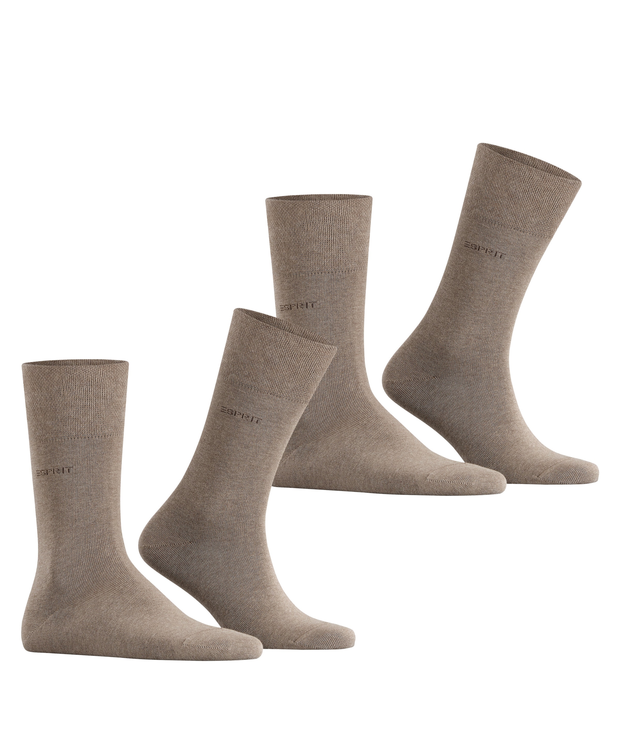 Esprit Socken »Basic Easy« 2er Pack, 2 Stk. tlg. breiter Komfortbund, Doppelpack atmungsaktiv