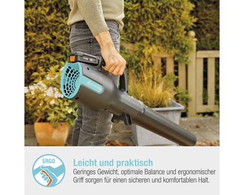 GARDENA PowerJet 18V accu bladblazer/tuinblazer (Power for All) incl. accu en lader