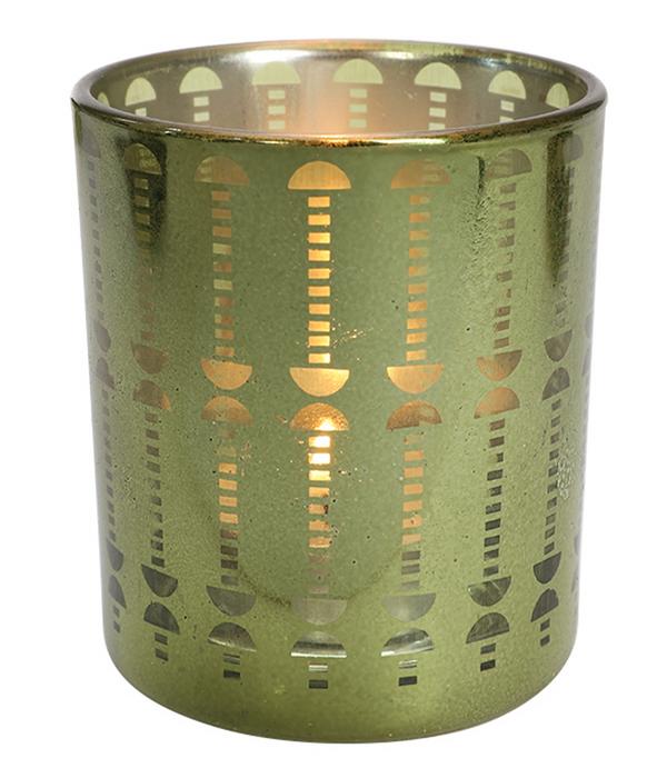 Dehner Tischdeko-Set, grün/gold, 5-teilig