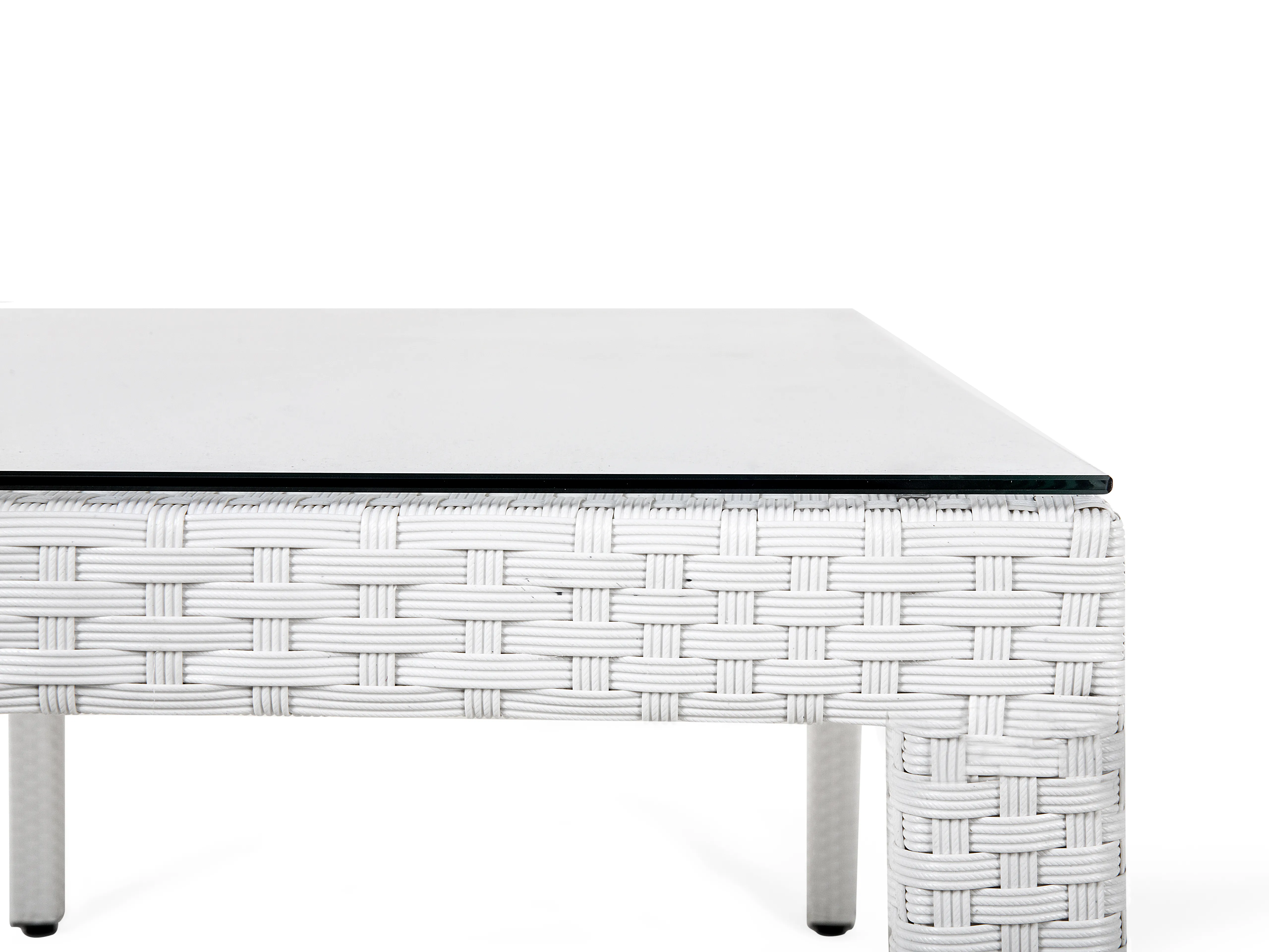 Tuin eettafel ITALY 220 cm 100 cm Glas Wit