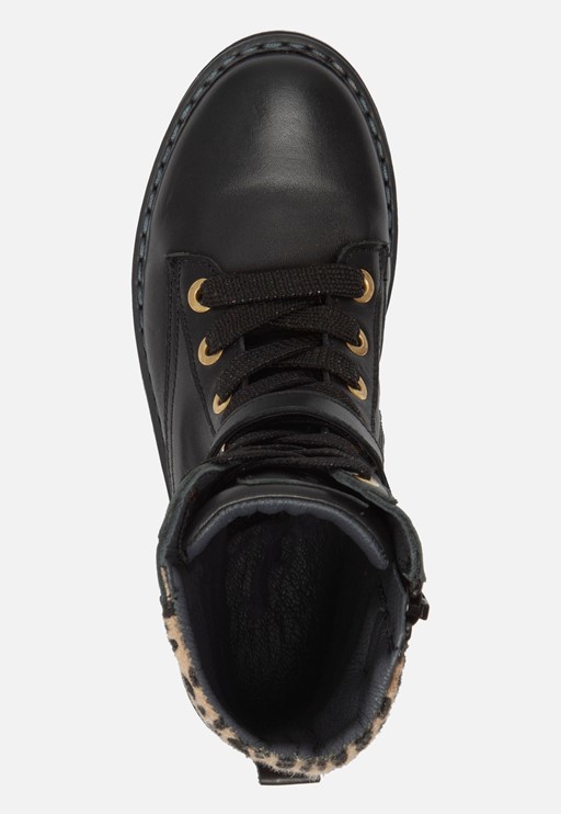Muyters Veterboots zwart Leer 32610