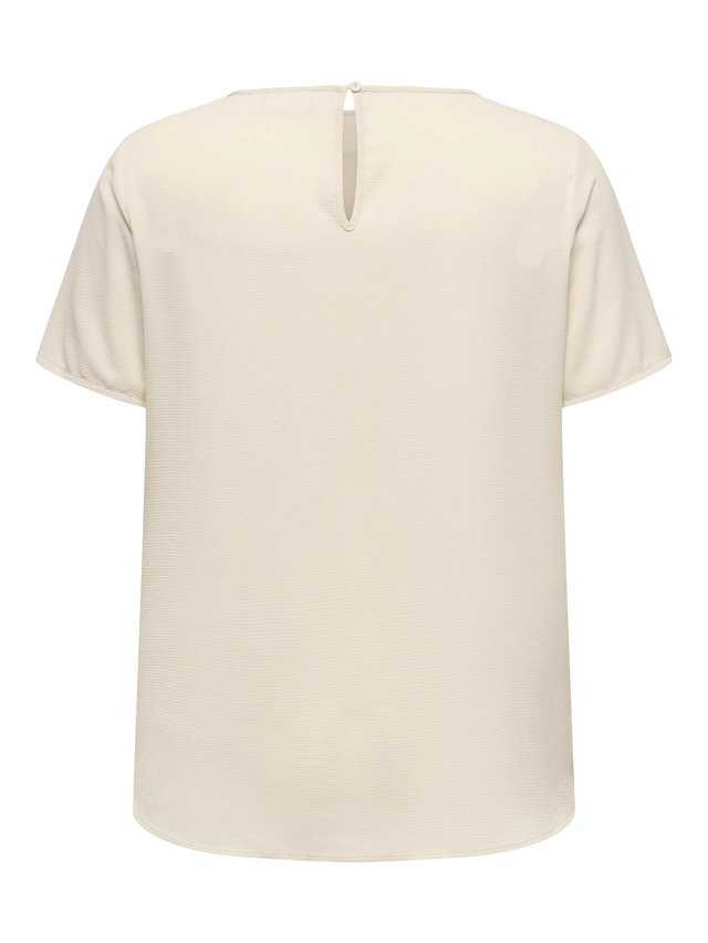 ONLY CARMAKOMA Shirtbluse »CARVICA SS TOP WVN NOOS« Materialmix, regular fit