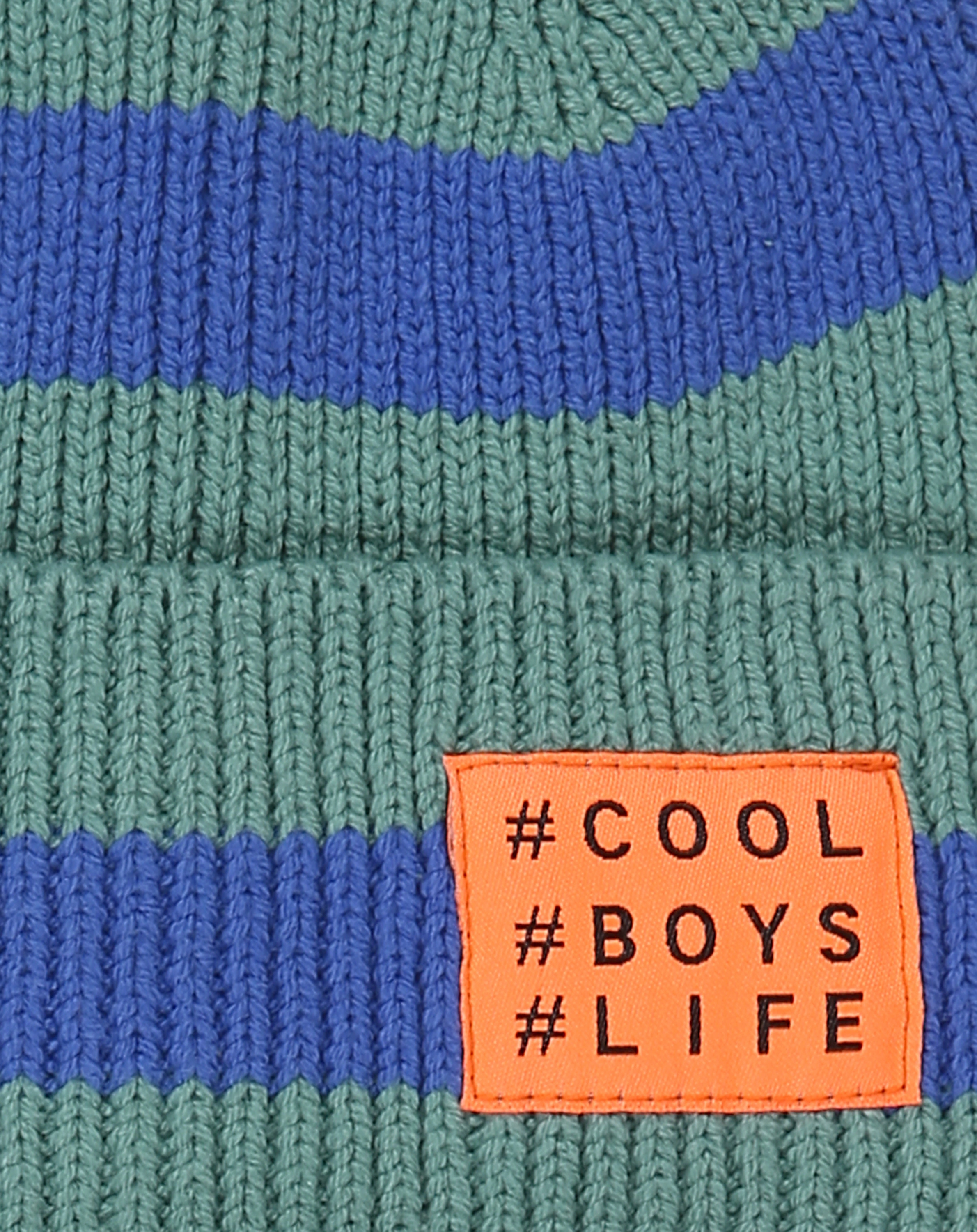 Strickmütze BOYS LIFE mit Loopschal in berryl grün