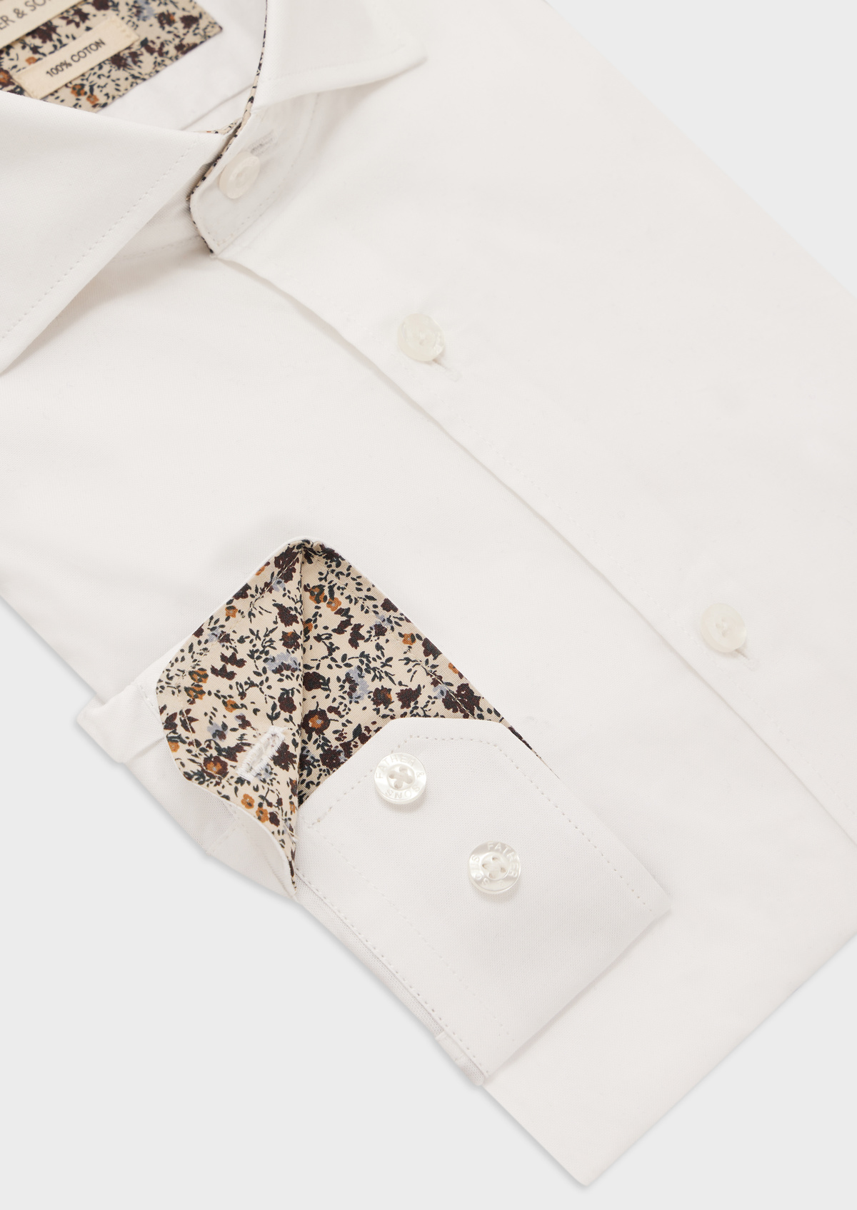 Chemise sport Regular en coton oxford uni blanc