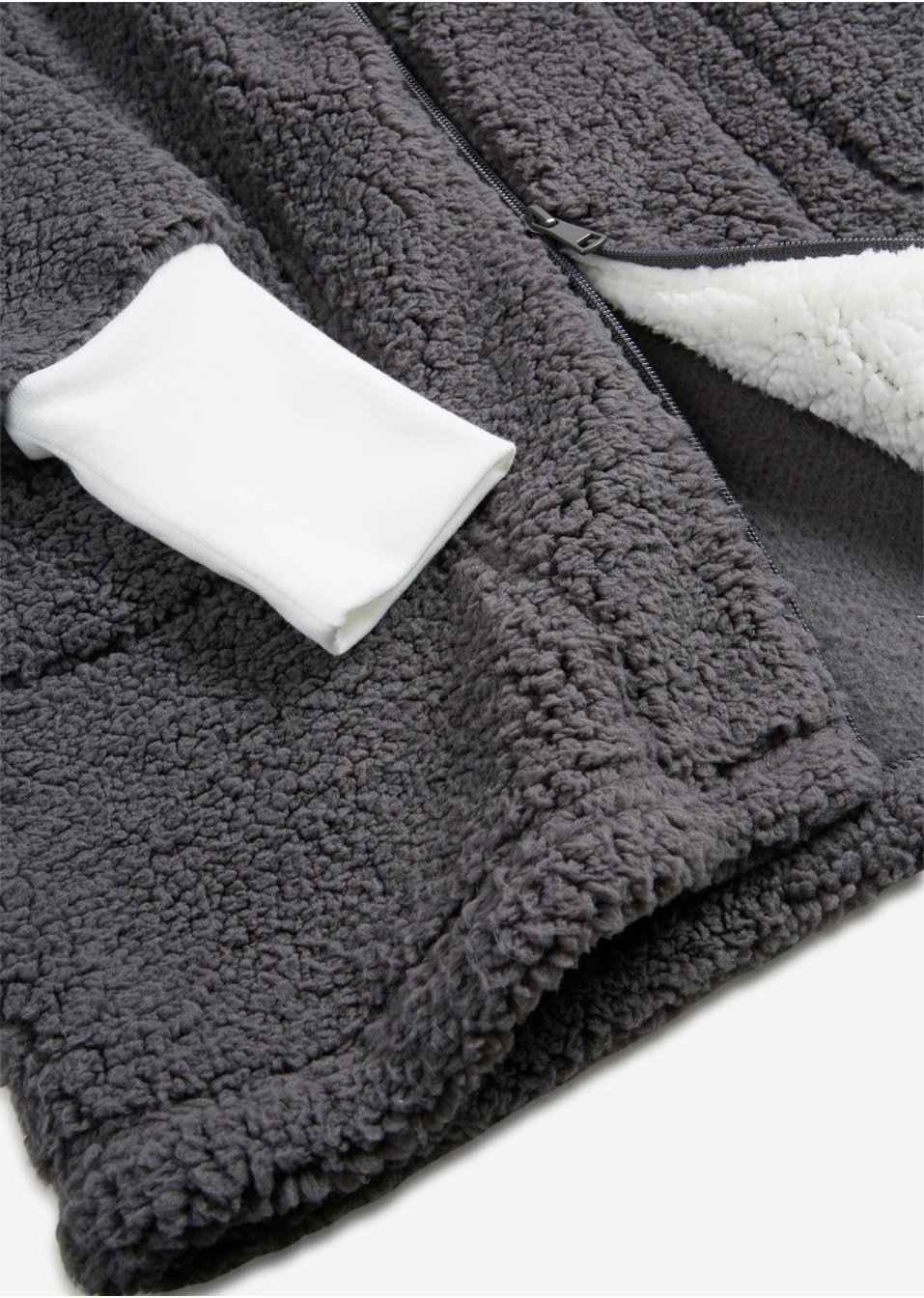 Veste en polaire peluche, oversize
