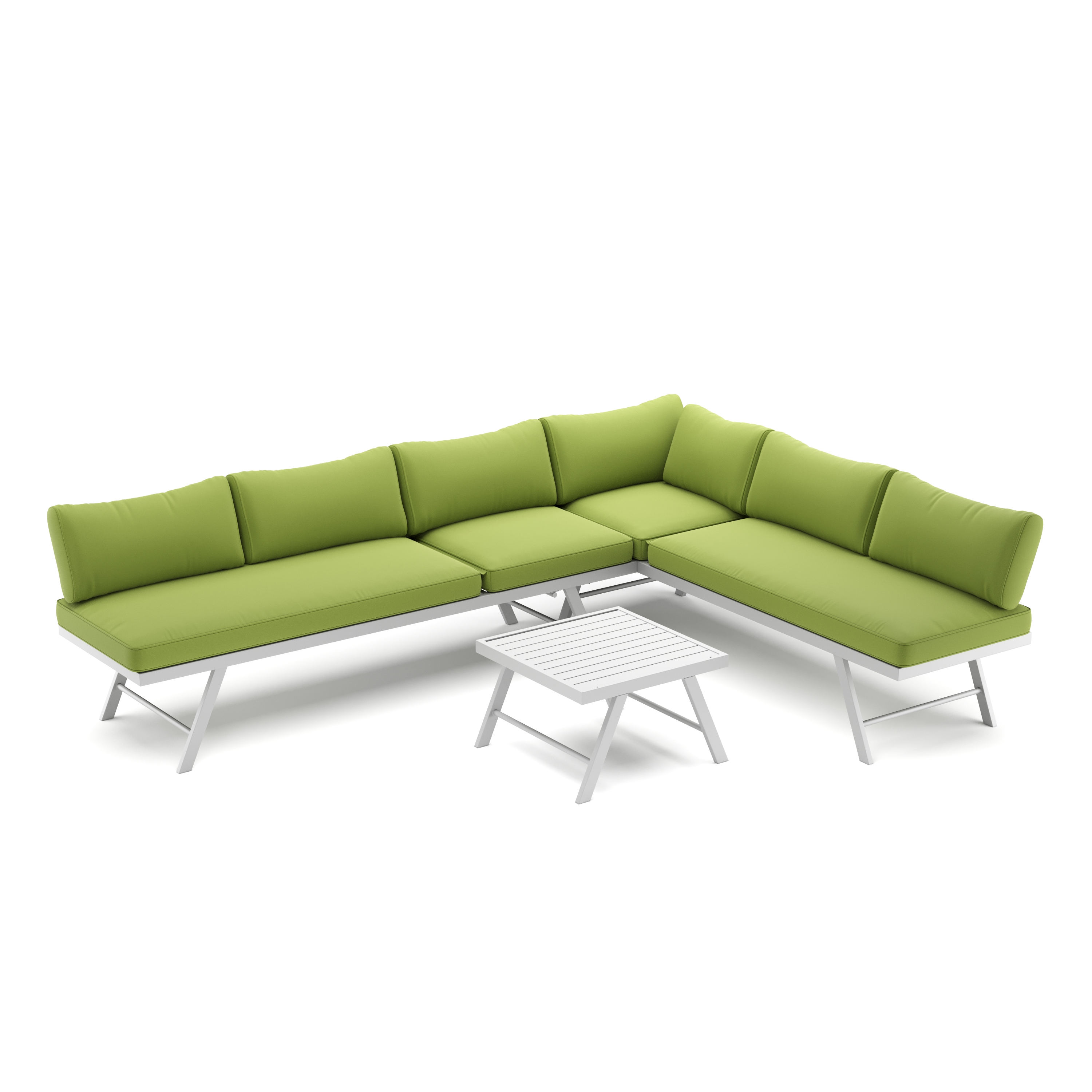 Lounge CALVI multifunktional grün/weiss