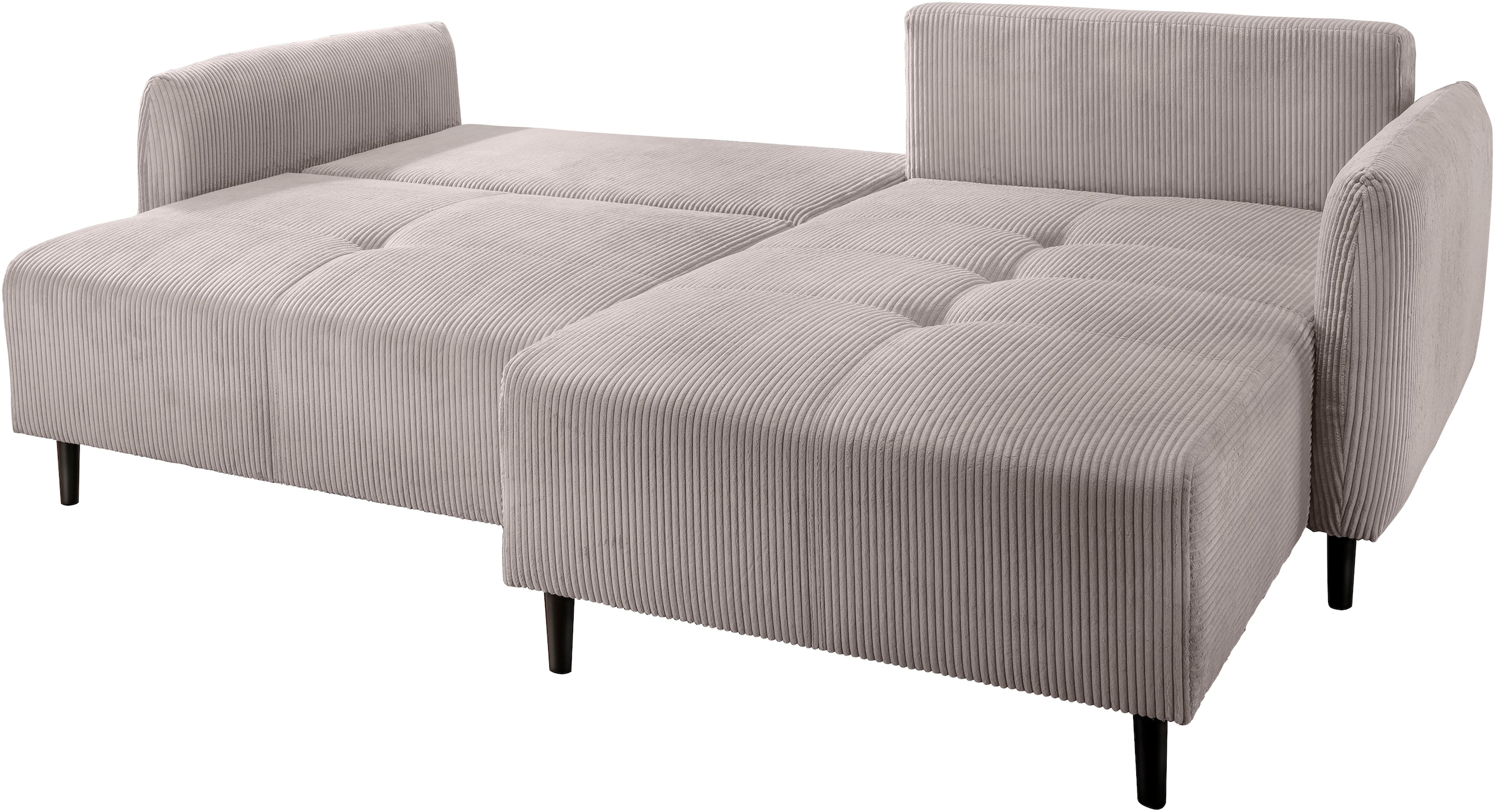 INOSIGN Ecksofa »Mara, L-Form, aktueller Cord Bezug und tolle Farben, schmale Armlehnen« whlw. mit Bettfunktion,Recamiere links/rechts montierbar, Breite 238cm