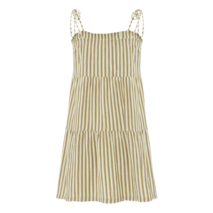 Rylee + Cru Robe à Bretelles Rayée | Ecru