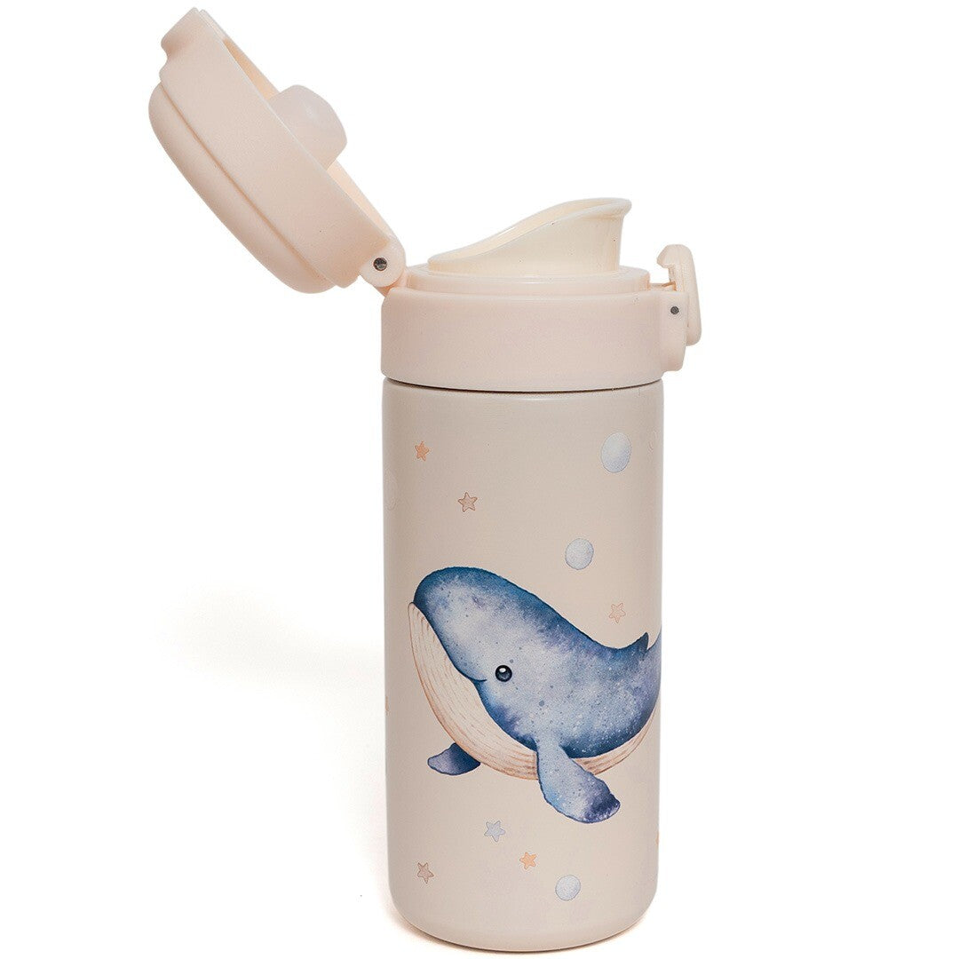 Petit monkey rvs drinkfles whale - 350 ml
