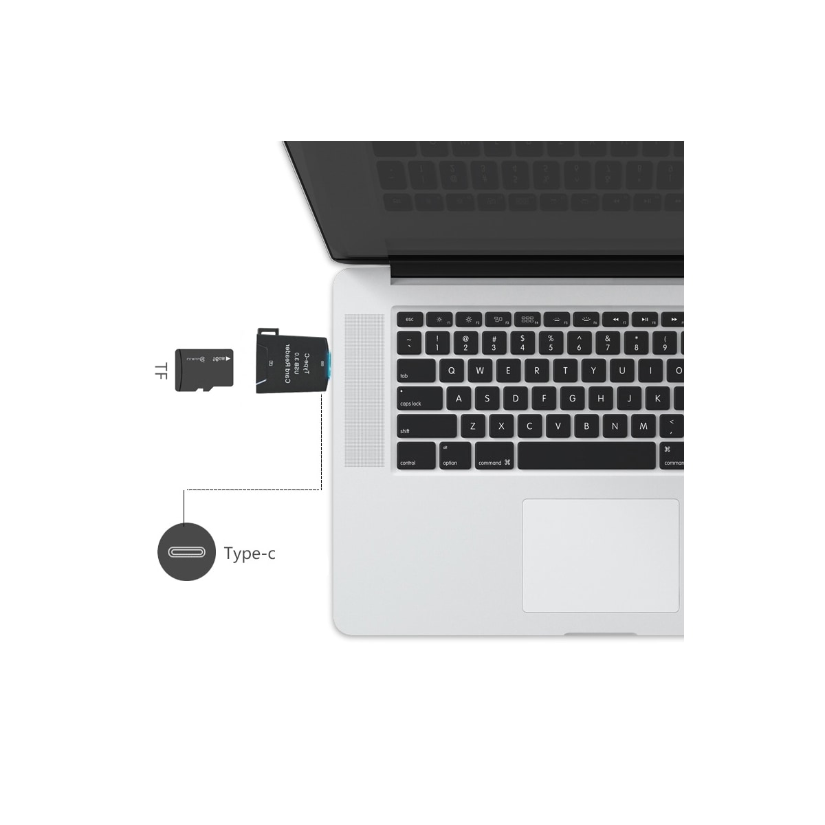NÖRDIC USB-C 3.0 Kortleser MicroSD UHS-I