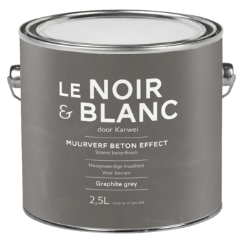 Le Noir & Blanc muurverf betoneffect graphite grey 2,5 liter