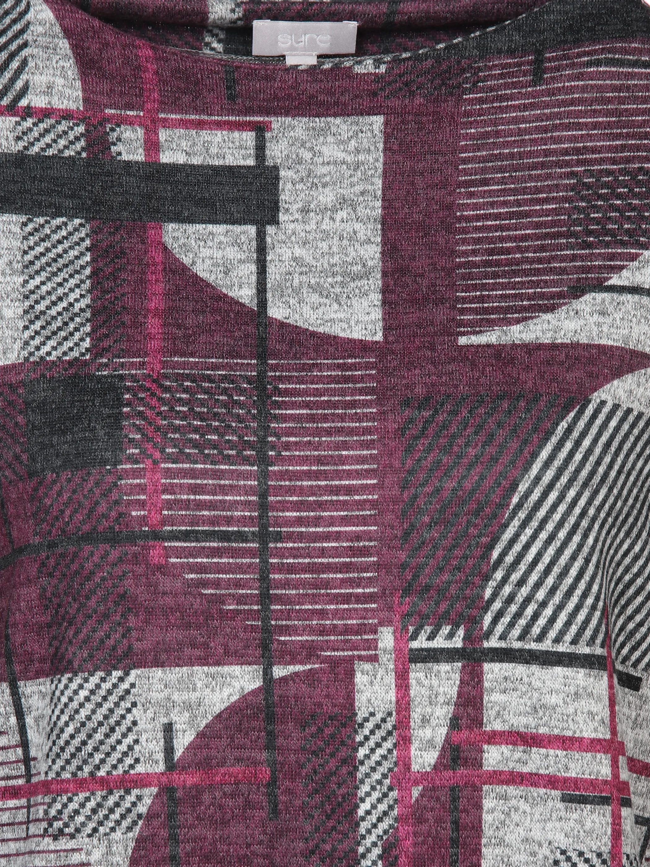 Damen Flauschshirt mit Kelchkragen