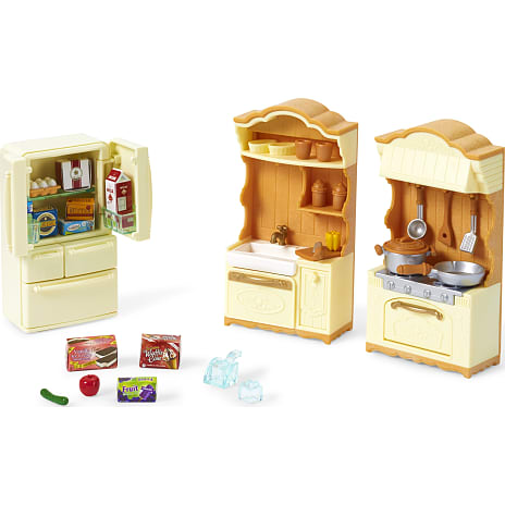 Sylvanian Families landhus køkken med køleskab