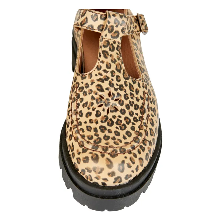 Emile et Ida Mocassins Cuir Léopard | Camel