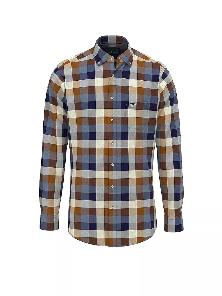 FYNCH HATTON Hemd Casual Fit braun