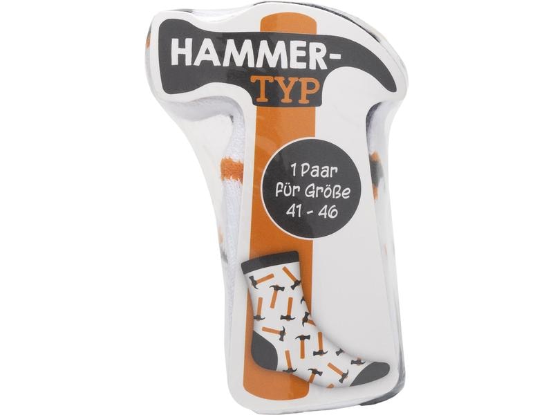 Sheepworld Socken Hammer Grösse 41 - 46, waschbar (40 Grad) Humorvolle Zaubersocken, ideal als Geschenk