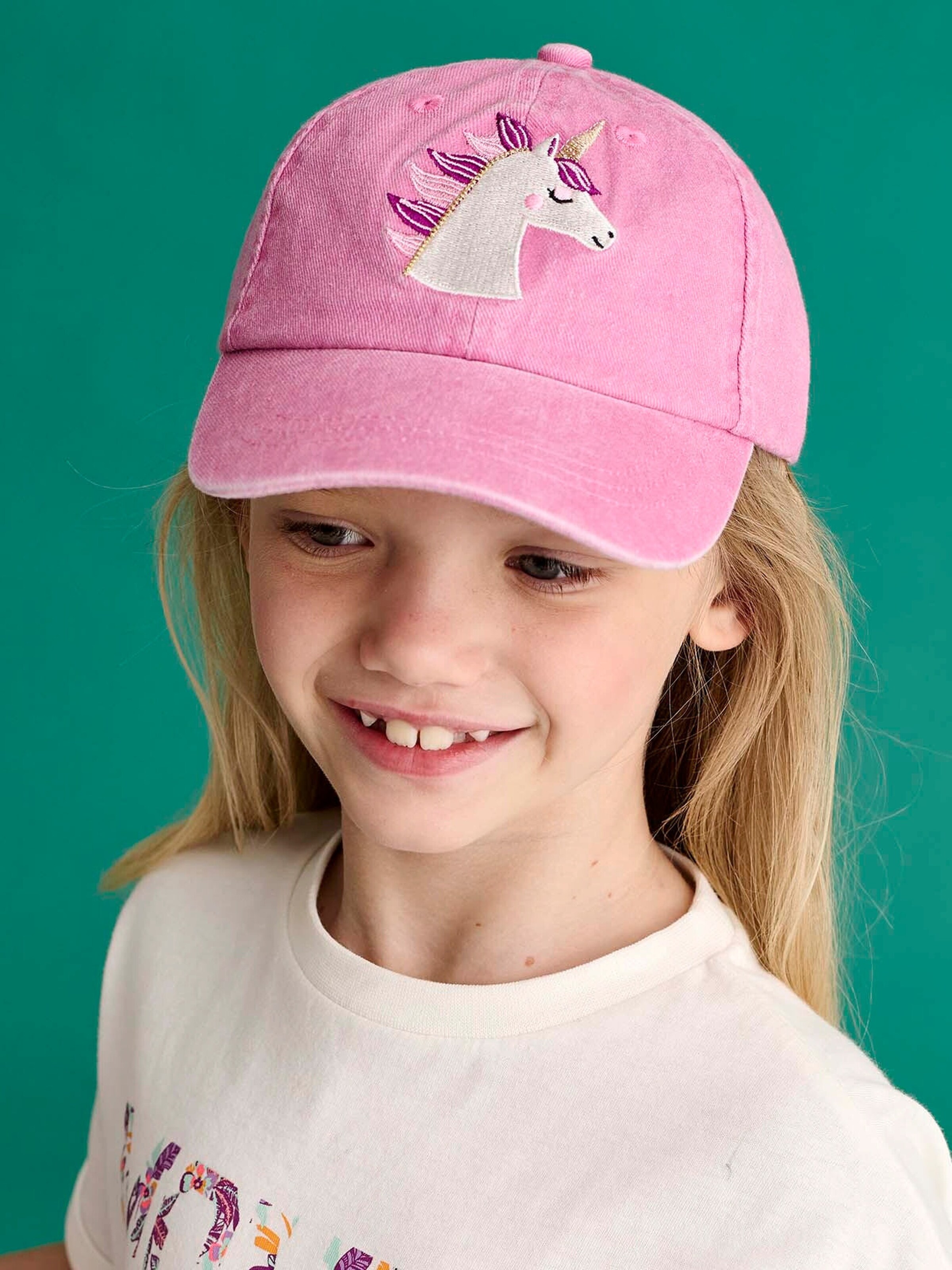 Vertbaudet Mädchen Cap EINHORN hellrosa