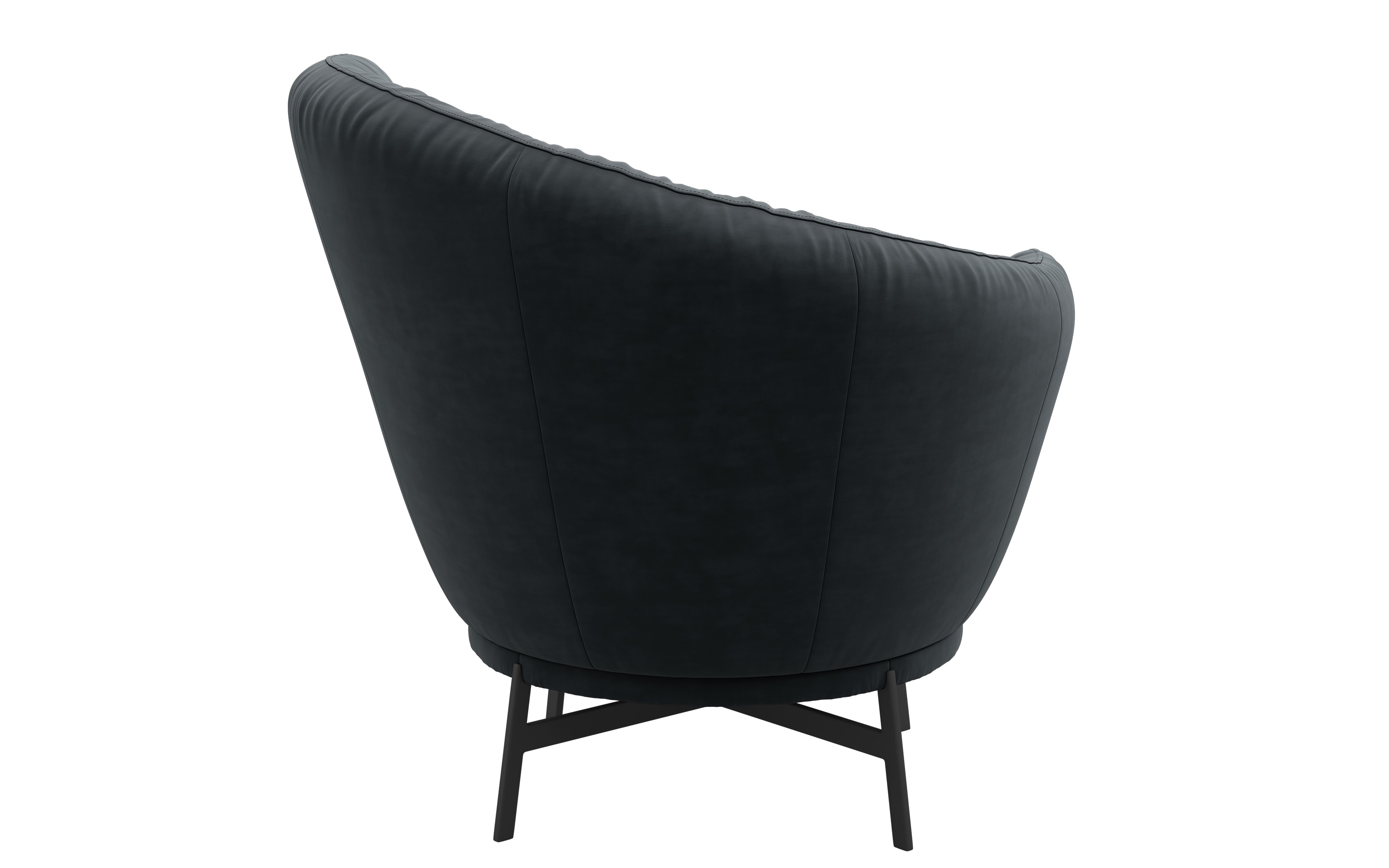 Sessel Kleo, schwarz, Fuß schwarz matt