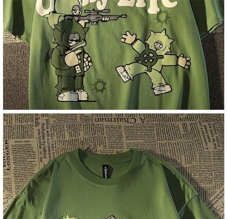 Bay Go Mall - T-shirt met ronde hals en elleboogmouwen
