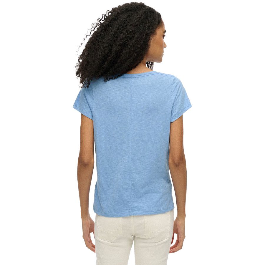 Superdry Scoop Neck T-Shirt Damen bluebell