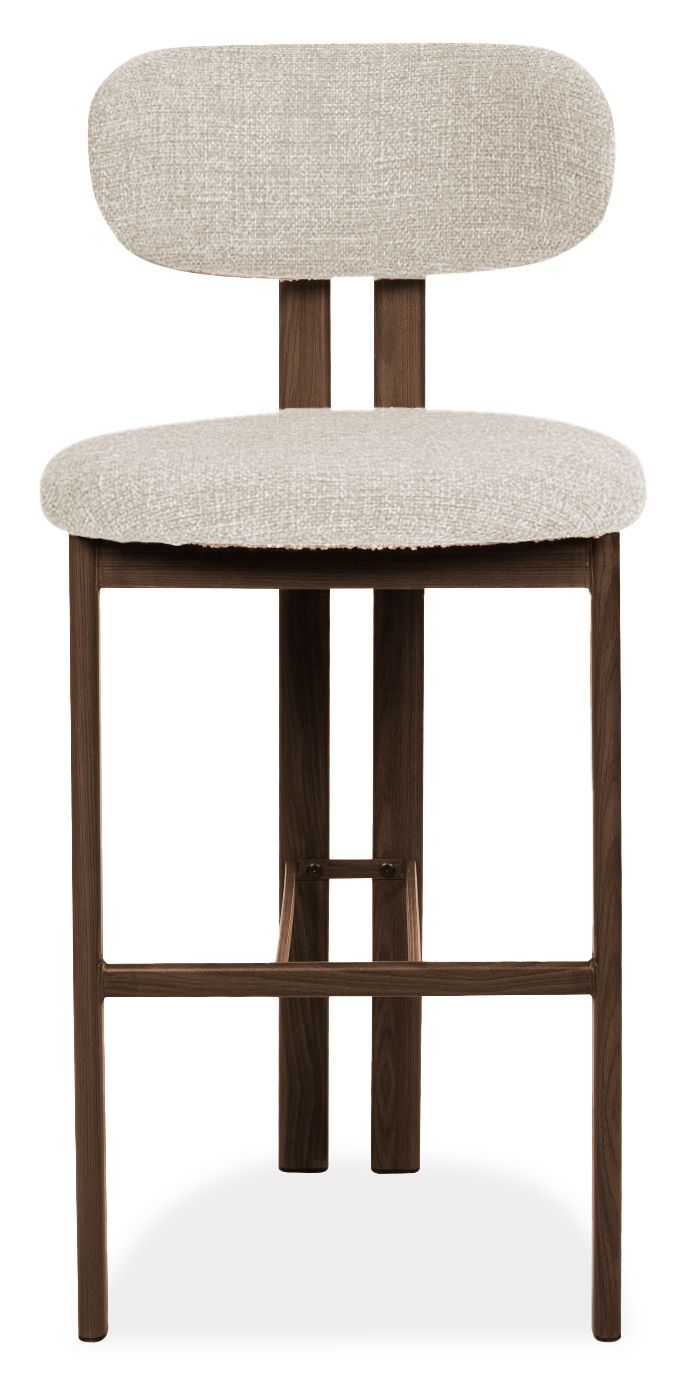 Barkruk Beige Walnut Lynja B51 x D53 x H98.5 cm