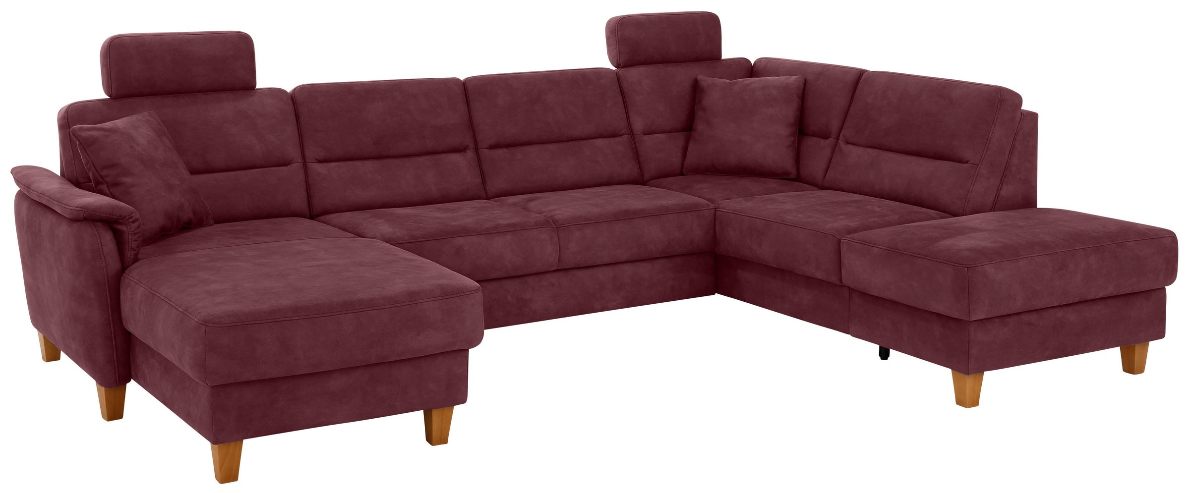 Home affaire Wohnlandschaft »Palmera U-Form, B: 308 cm« optional Bettfunktion & Bettkasten, Federkern