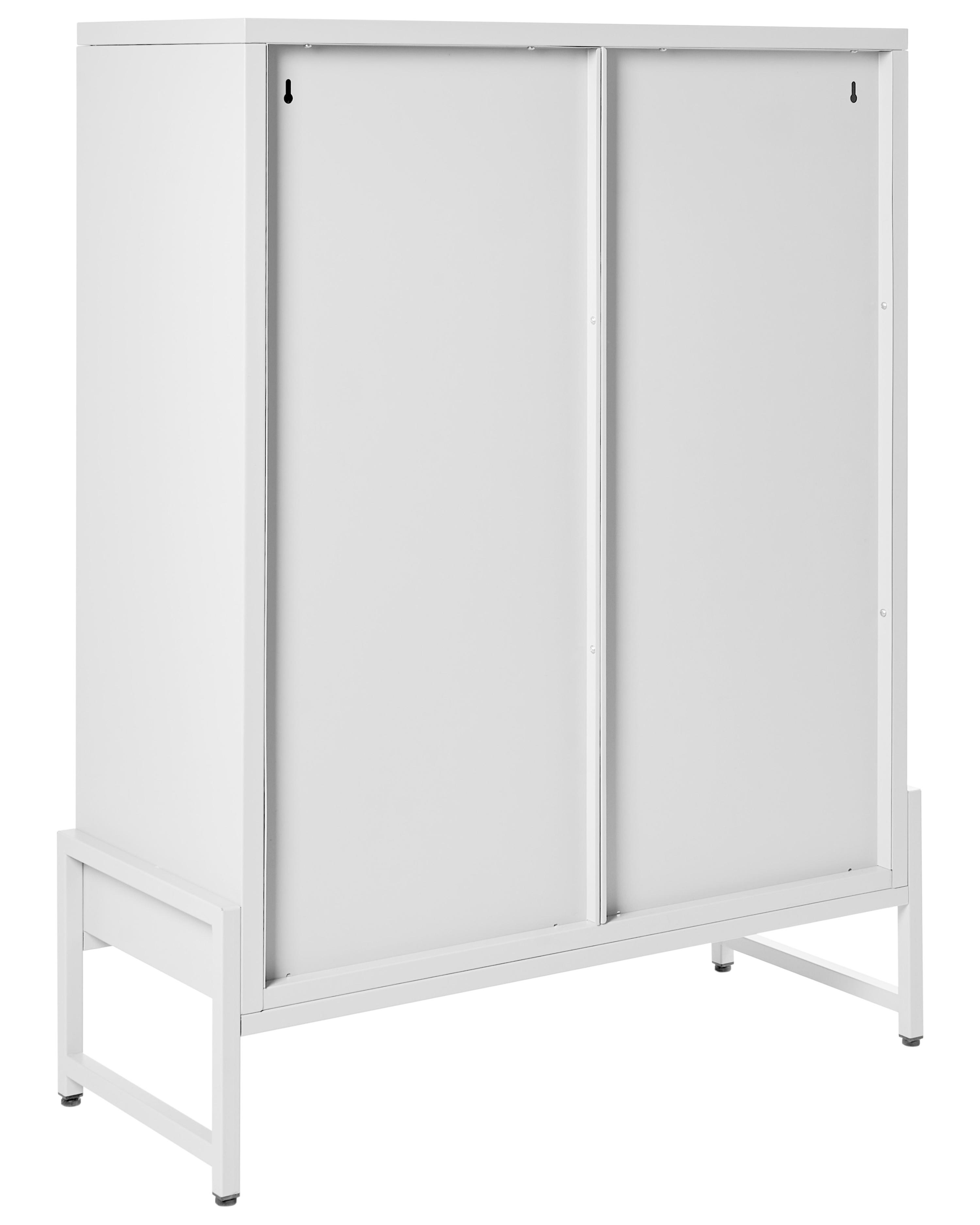 Dressoir met 2 deuren SOLETTA Metaal Wit