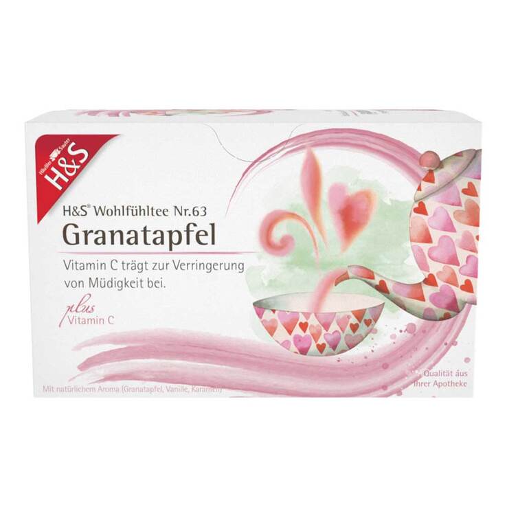 H&S Granatapfel mit Vitamin C Filterbeutel, 20X2 g
