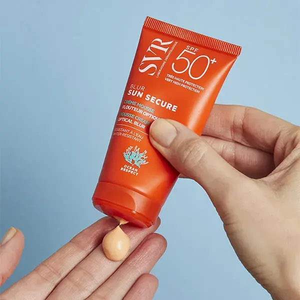 Creme em espuma SVR Sun Secure Blur FPS 50+ 50ml