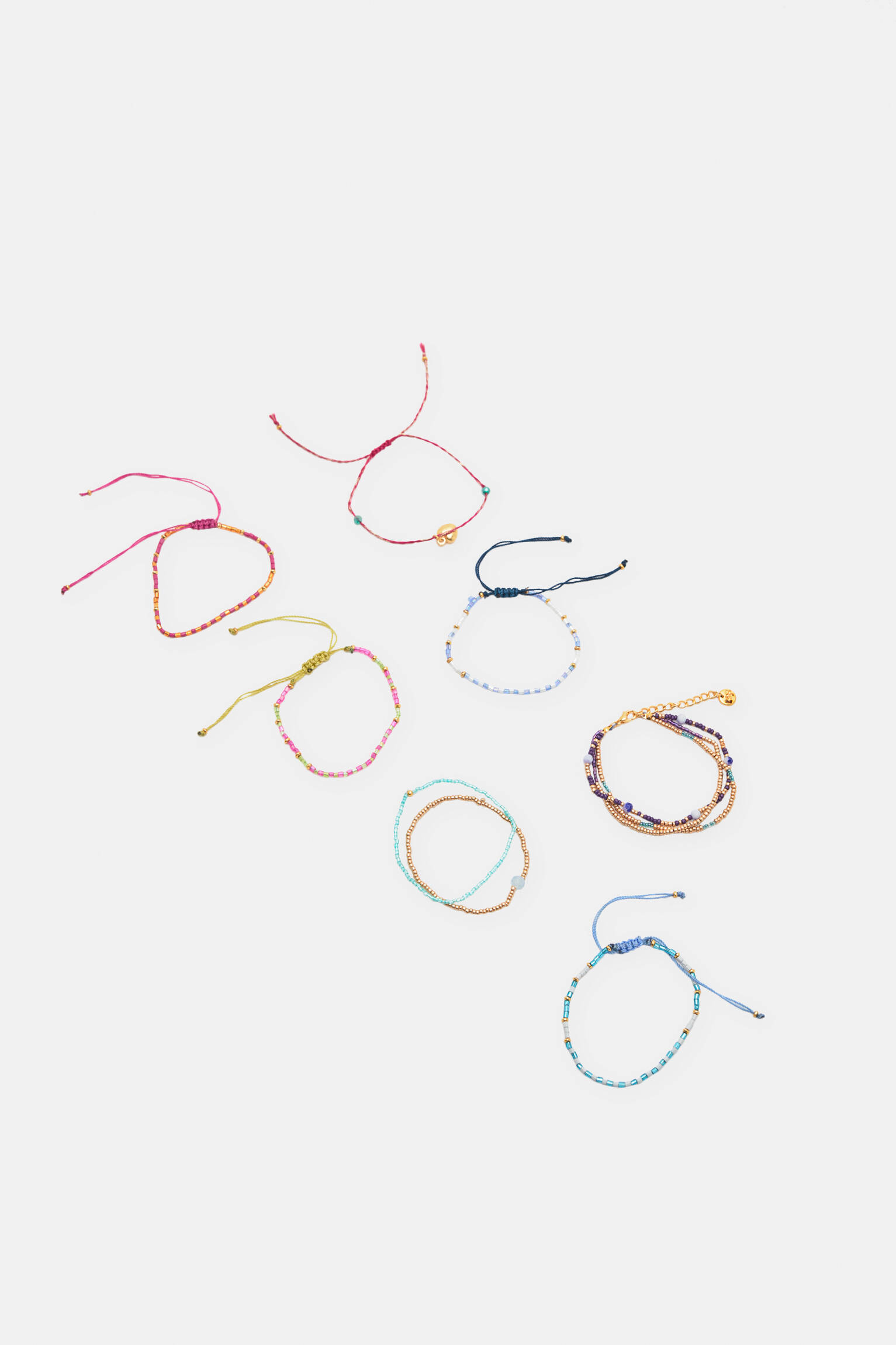 PACOTE COM 8 PULSEIRAS DE MIÇANGAS - ROSA