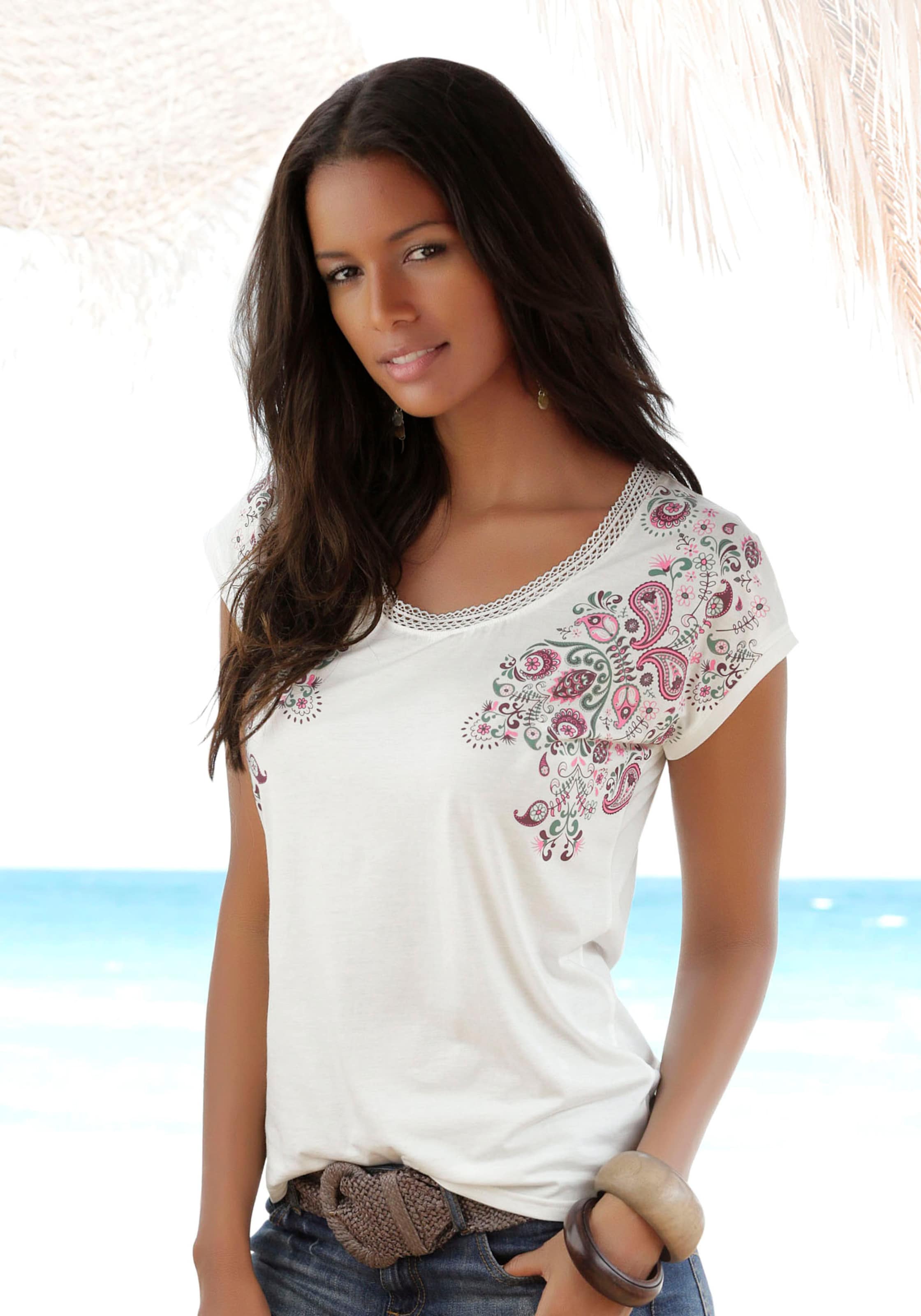 Beachtime Kurzarmshirt in creme