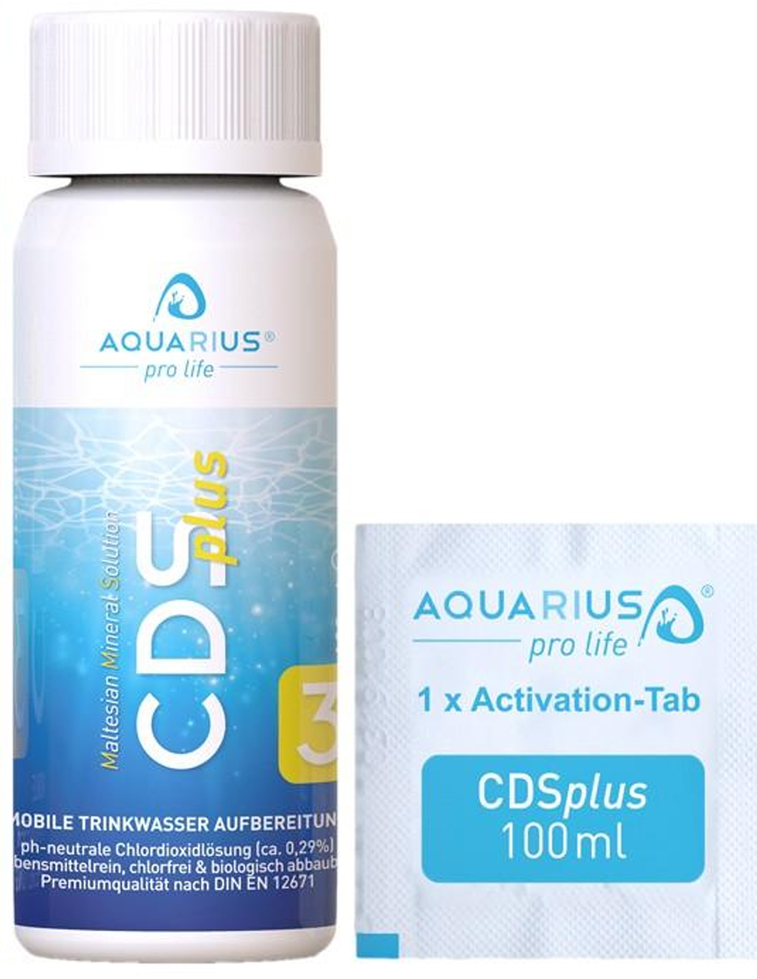 AQUARIUS pro life CDSplus 100 ml chloordioxideoplossing