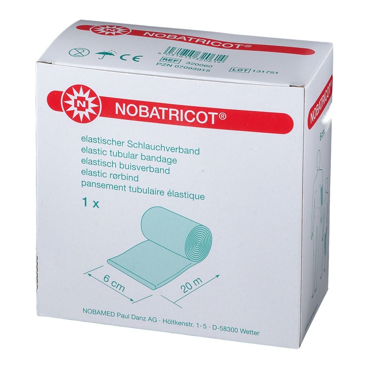 NOBATRICOT® Elastischer Trikotschlauch 6 cm x 20 m