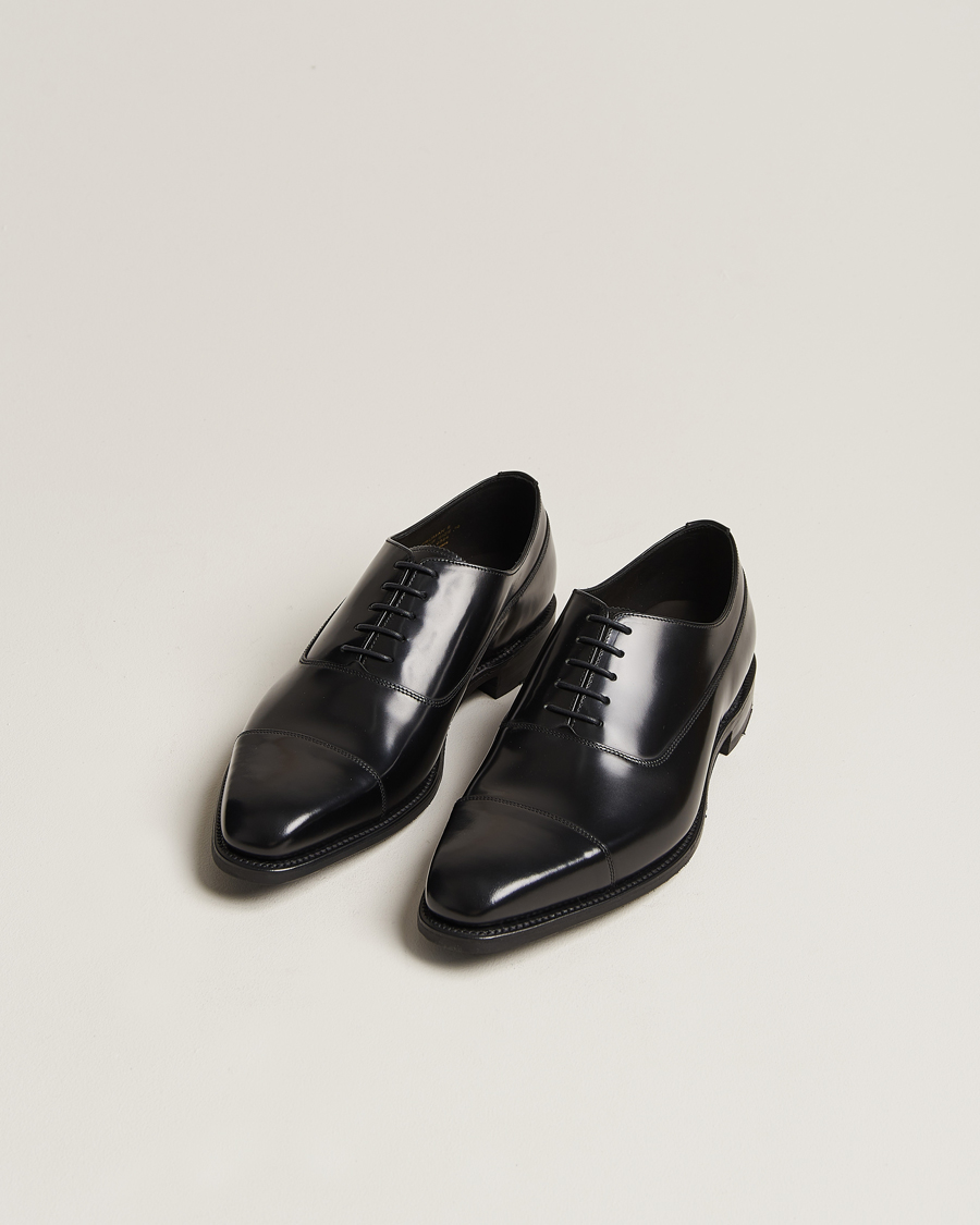 Loake 1880 Truman Polished Oxford Toe Cap Black