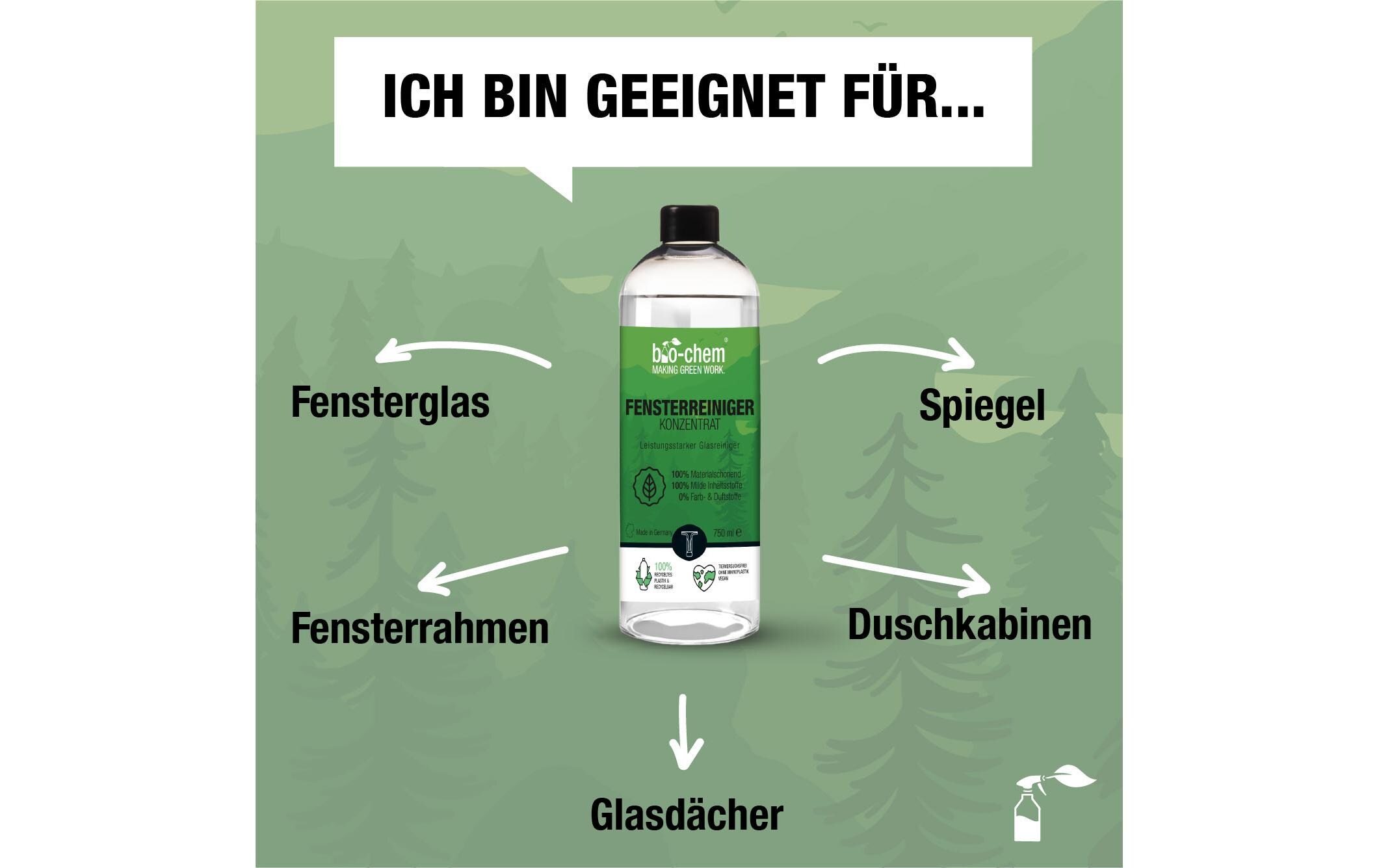 Fensterreiniger 750 mlHochergiebiges Konzentrat für die Reinigung von Glasoberflächen