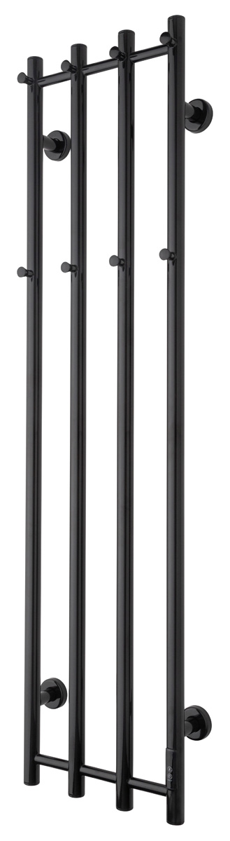 TVS Design Eldo 4 elektrische radiator rond zwart 120W 140x34,5cm