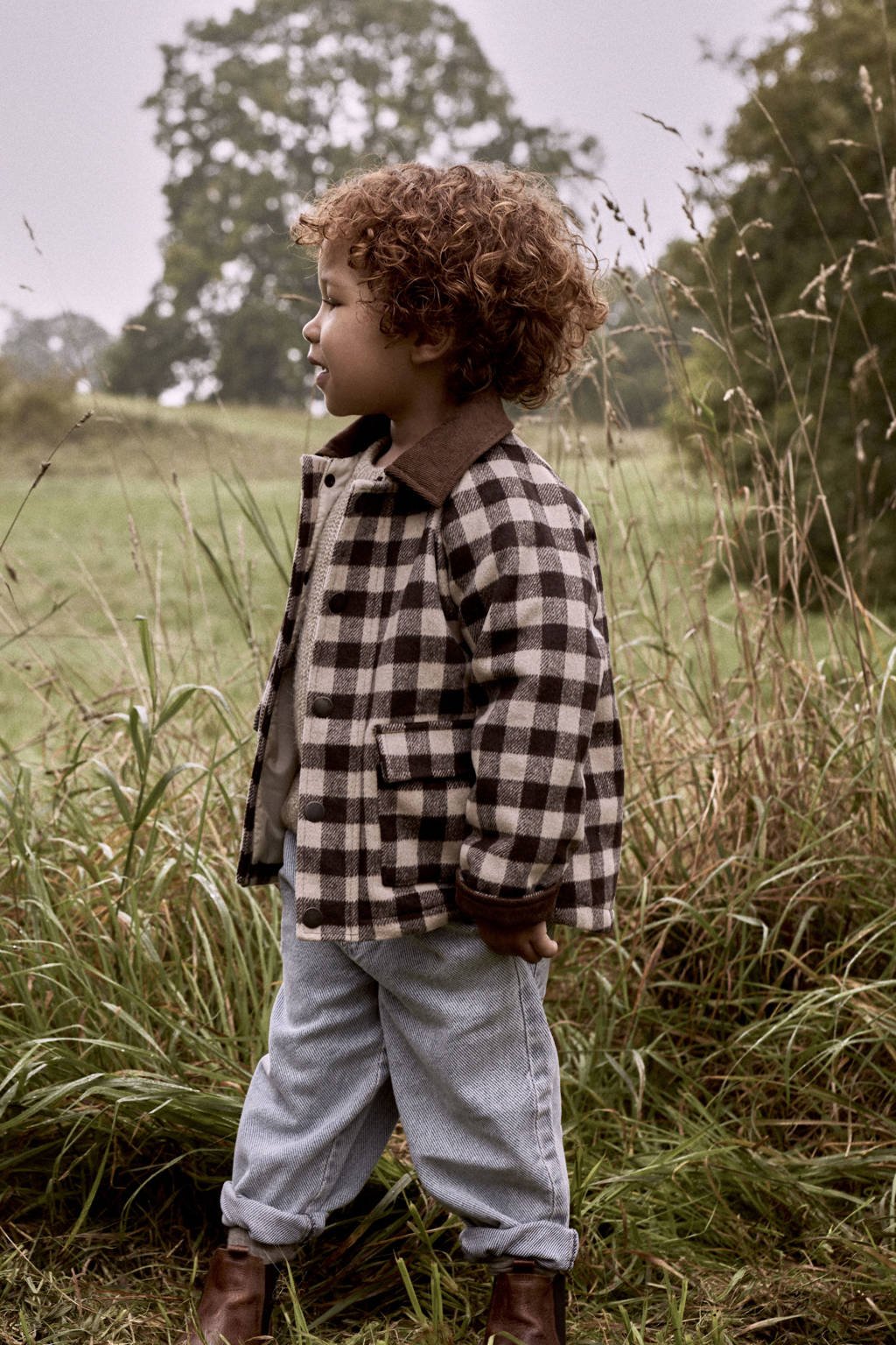 LIL' ATELIER MINI winterjas bruin