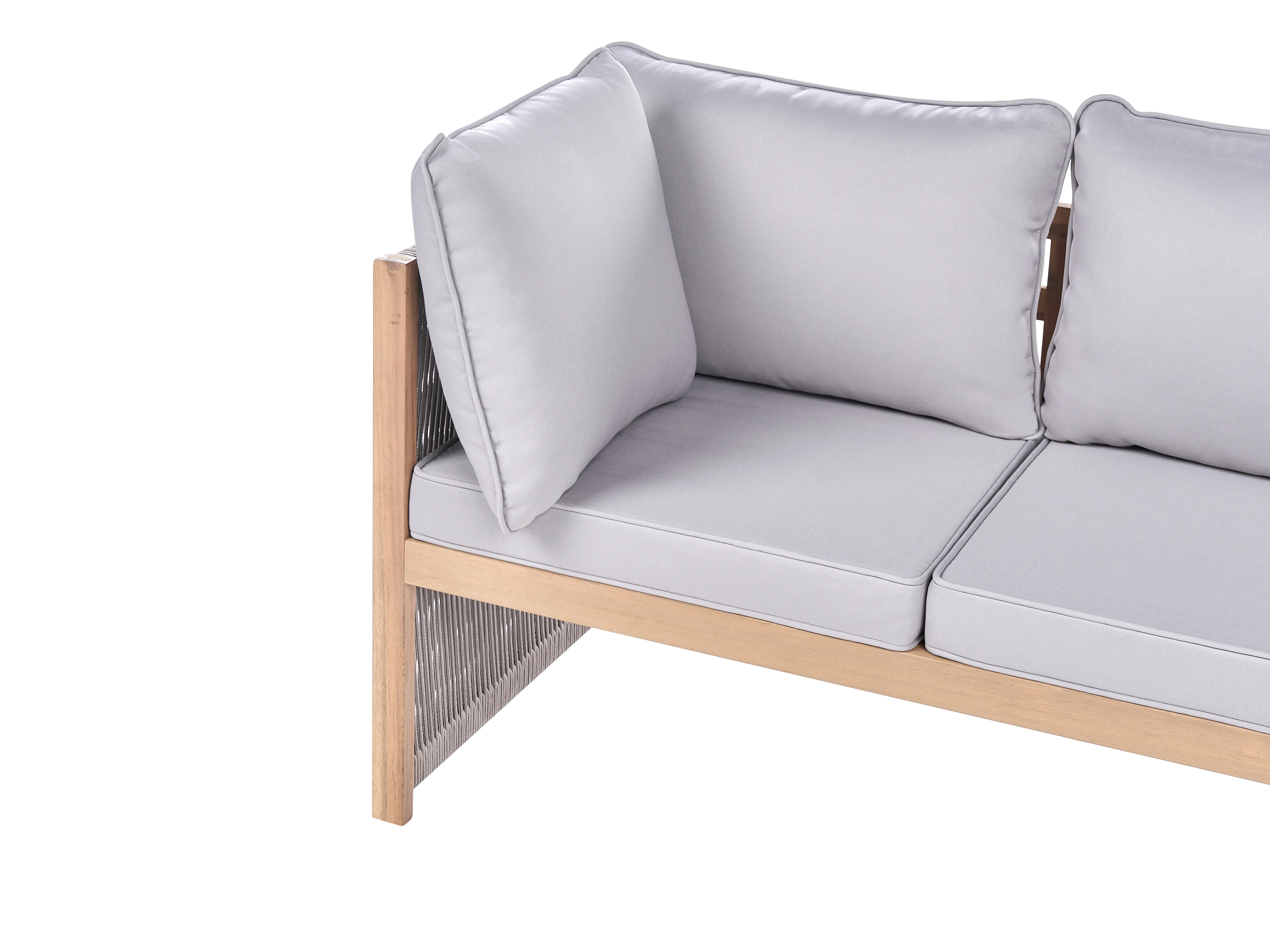 Tuin hoekloungeset met tafel 3-zits ARABBA linkszijdig Gecertificeerd acaciahout Grijs