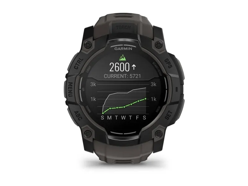 Garmin Instinct 3 AMOLED - 50 mm - sort fiberforstærket polymer - Ja smart ur med bånd - silikone - trækul - display 1.3