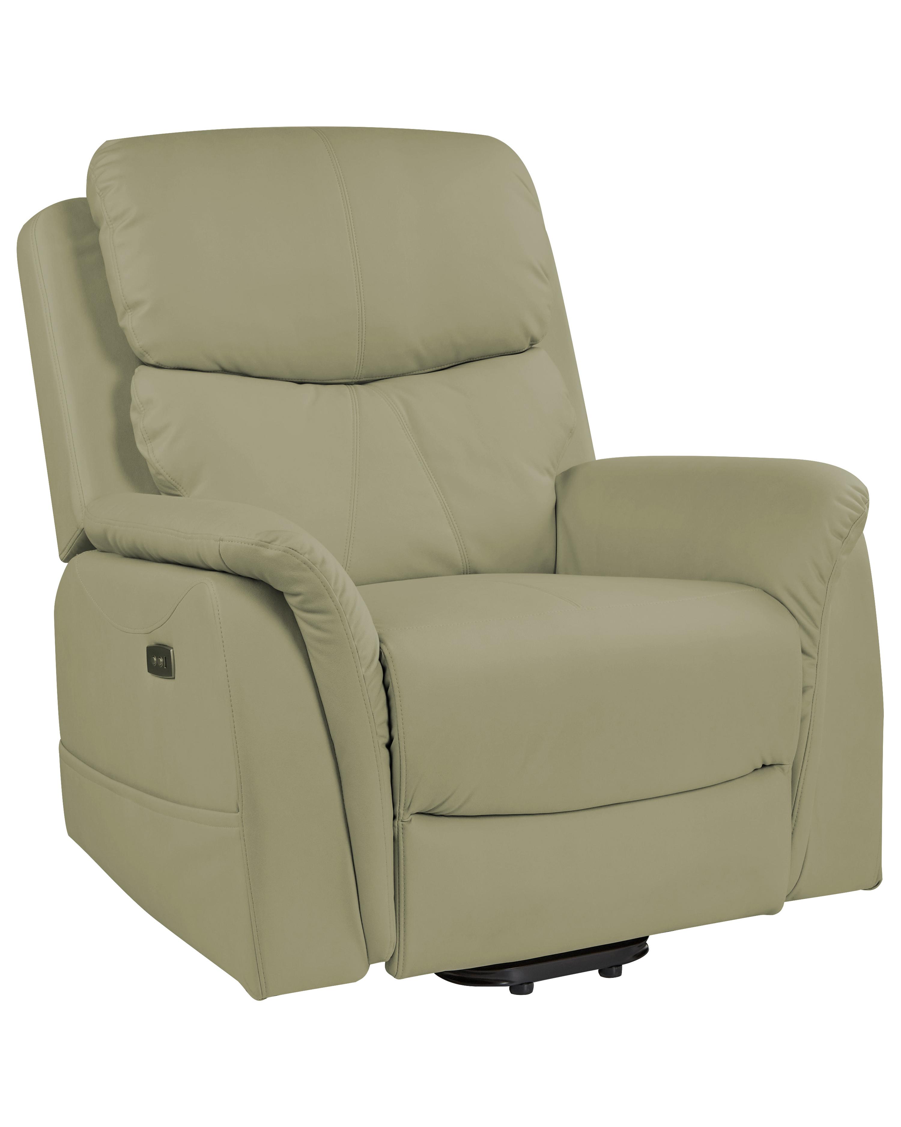 Elektrische relaxfauteuil GLORIE massagefunctie Kunstleer Groen