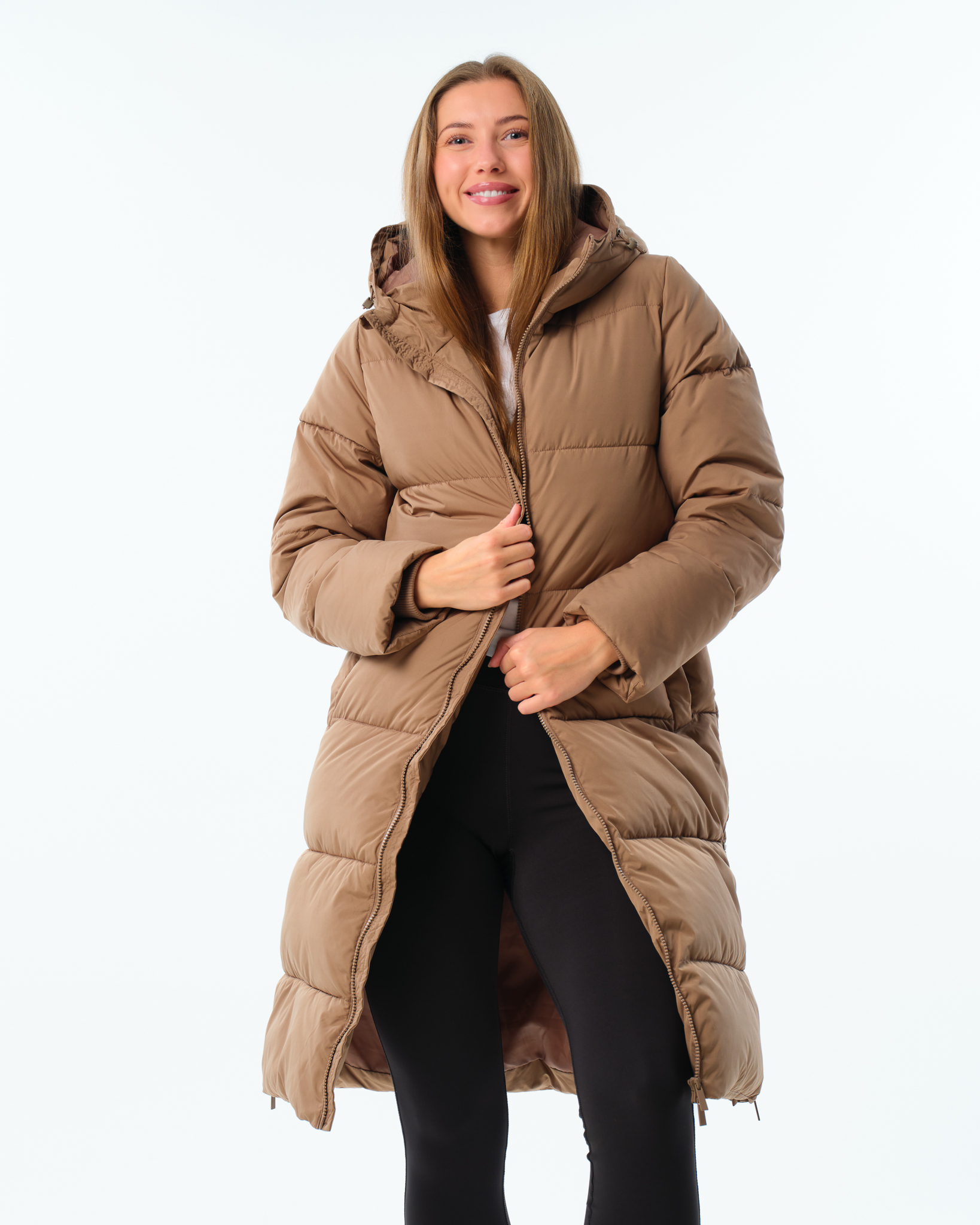 LEVITY Agnes Long Puffer Parka Mole Brown