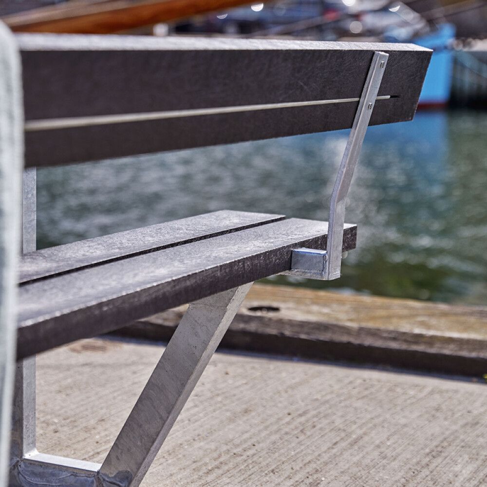 RYGGSTØTTE PLUS RE-PLAST SVART 177CM