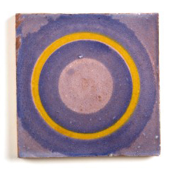 Handglasierte Kachel 'Rond', L 10 cm, B 10 cm von fischer's lagerhaus