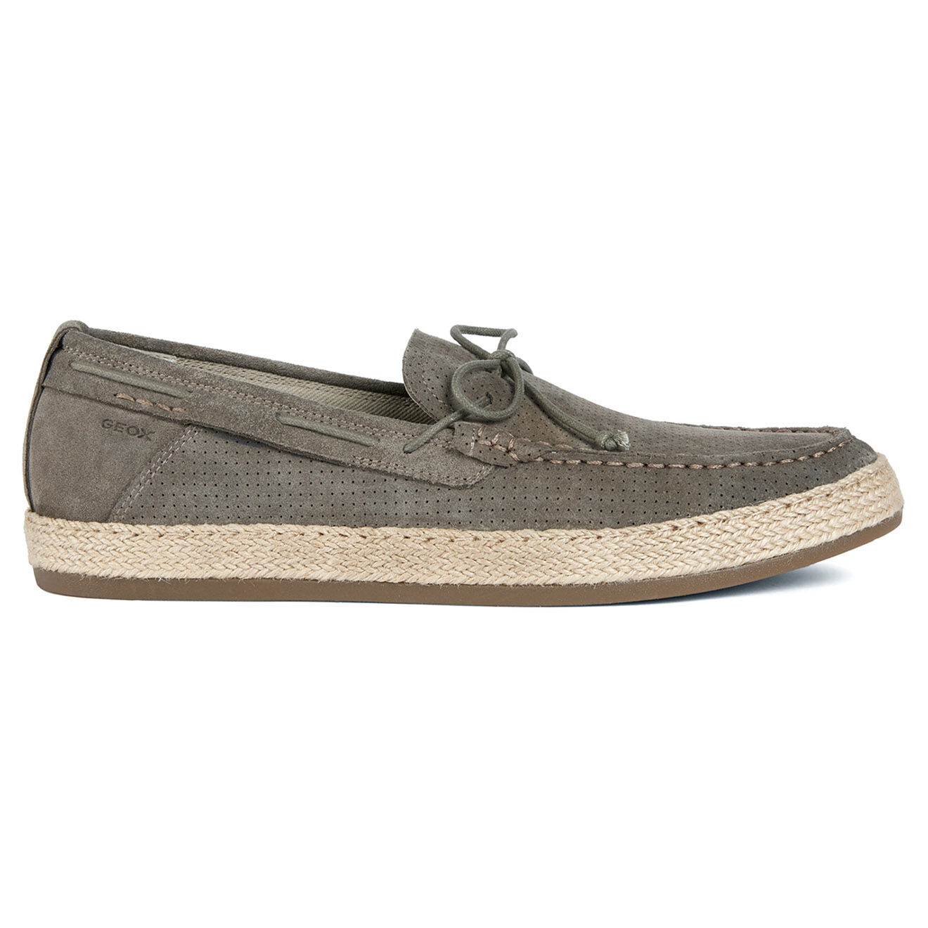 Geox Mocassins en Velours de Cuir Pantelleria grises