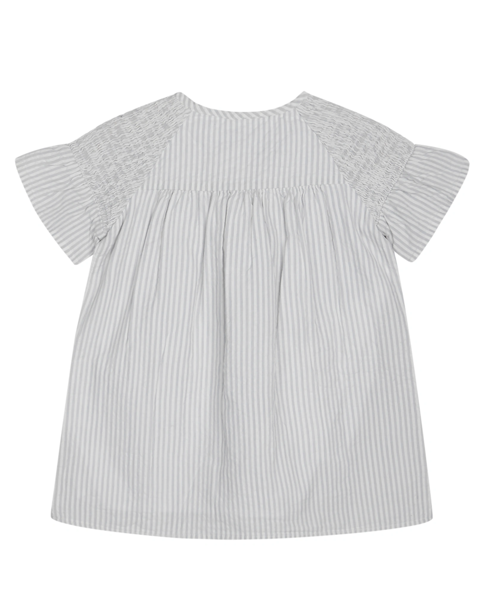 Blusen-Kleid KIRSTIN gestreift in pearl blue