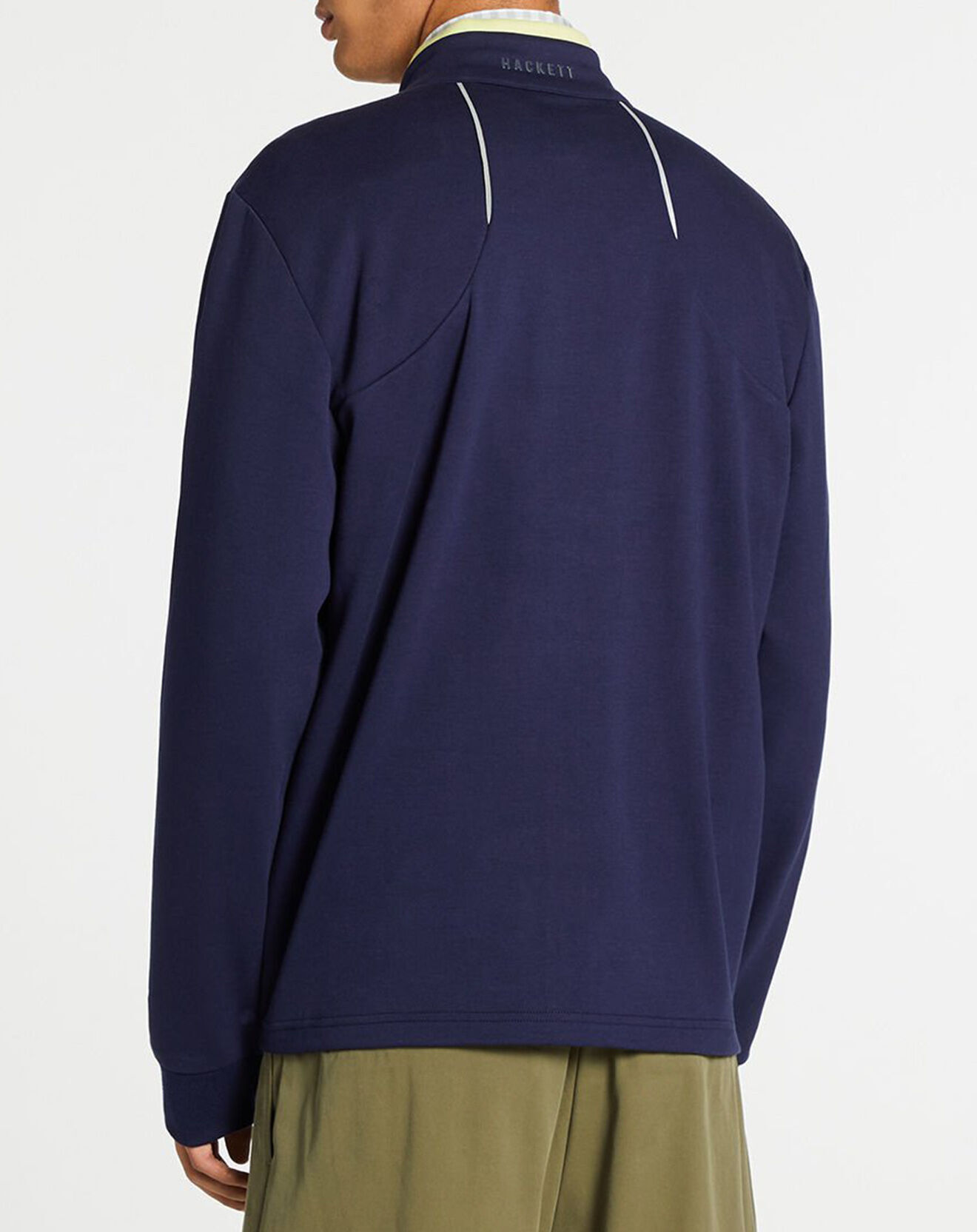 Hackett London Sweat en Jersey col montant bleu marine