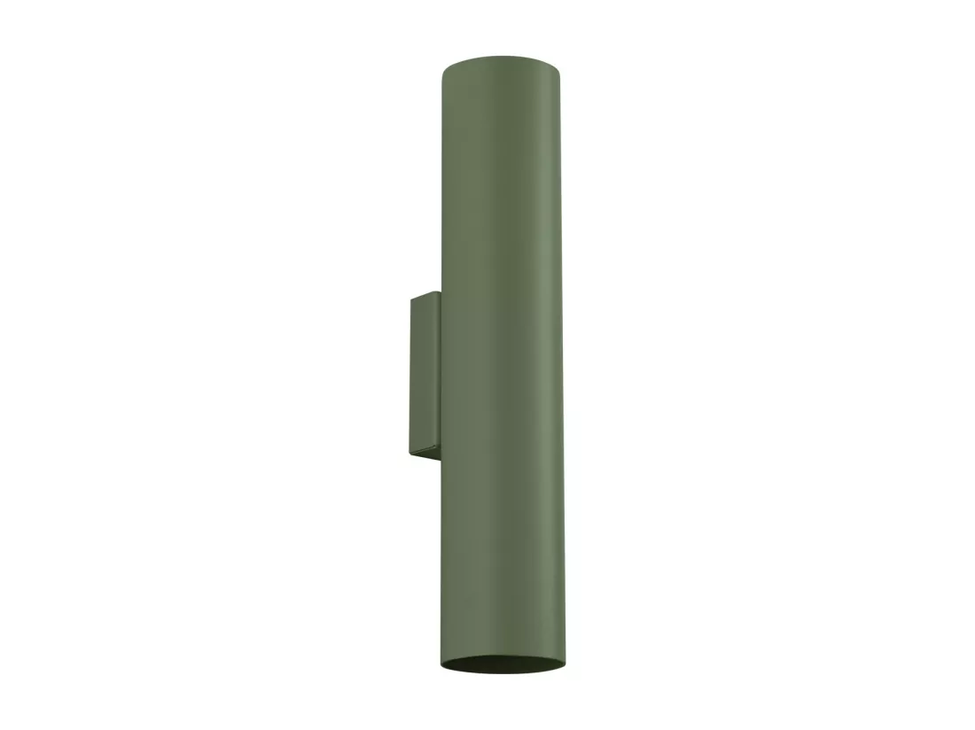 Applique Lagos grenier en acier - 2 sources lumineuses - L.6 x H.30 cm - vert olive