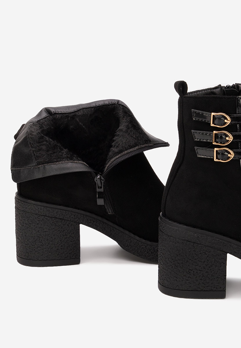 Bottines à gros talon noires Arnetta V2