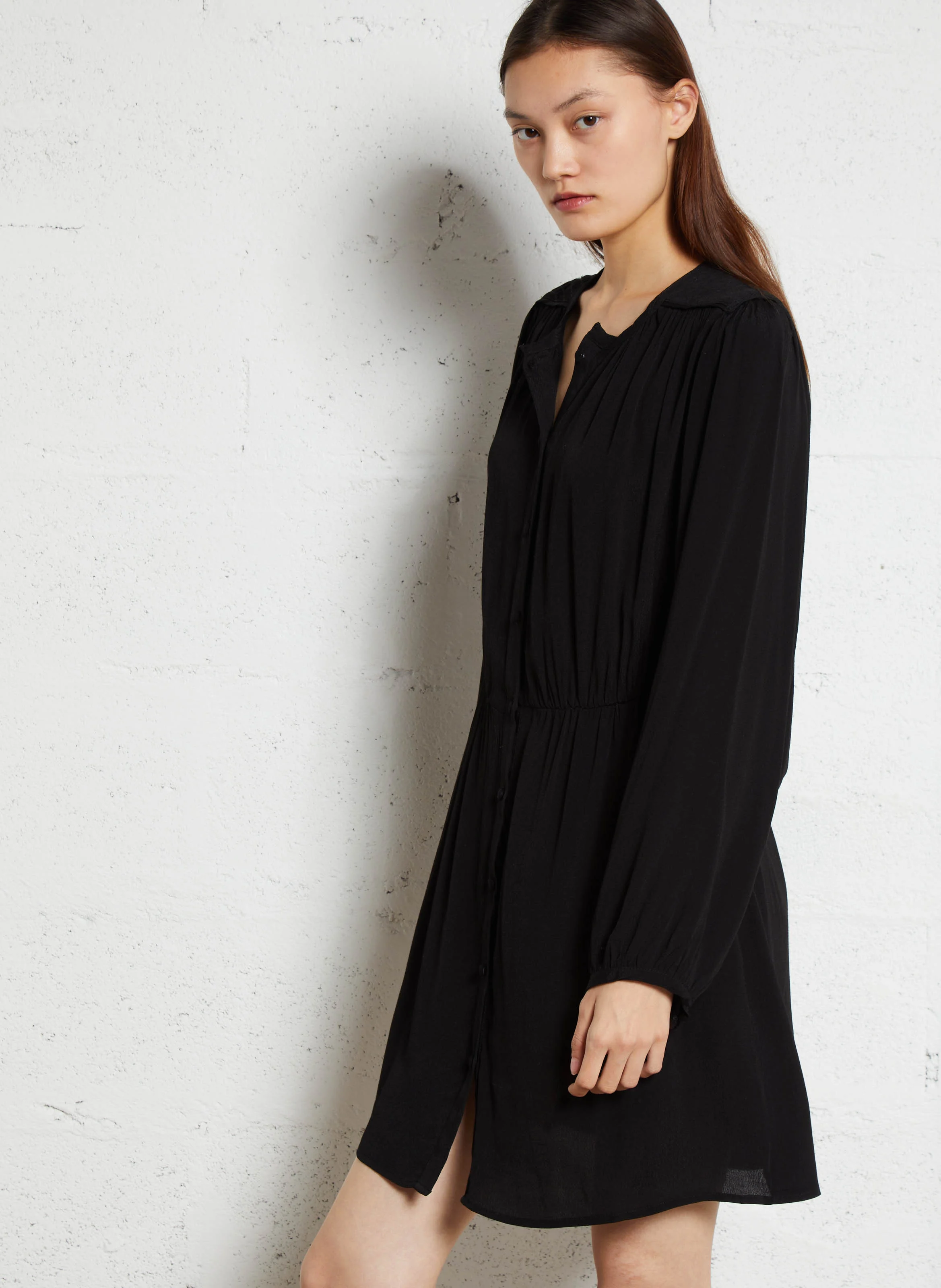 Robe boutonnée| Noir